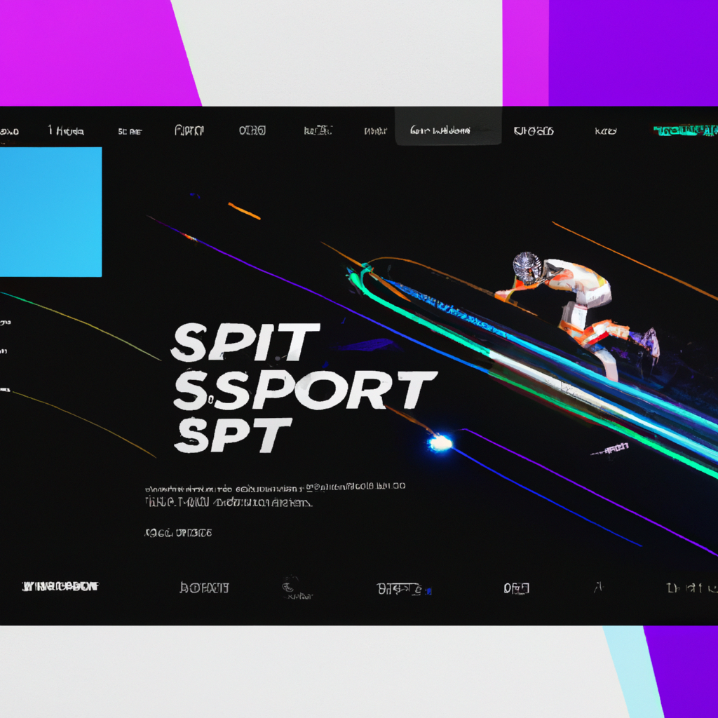 Athlete sprinting, motion blur, dynamic analytics overlay